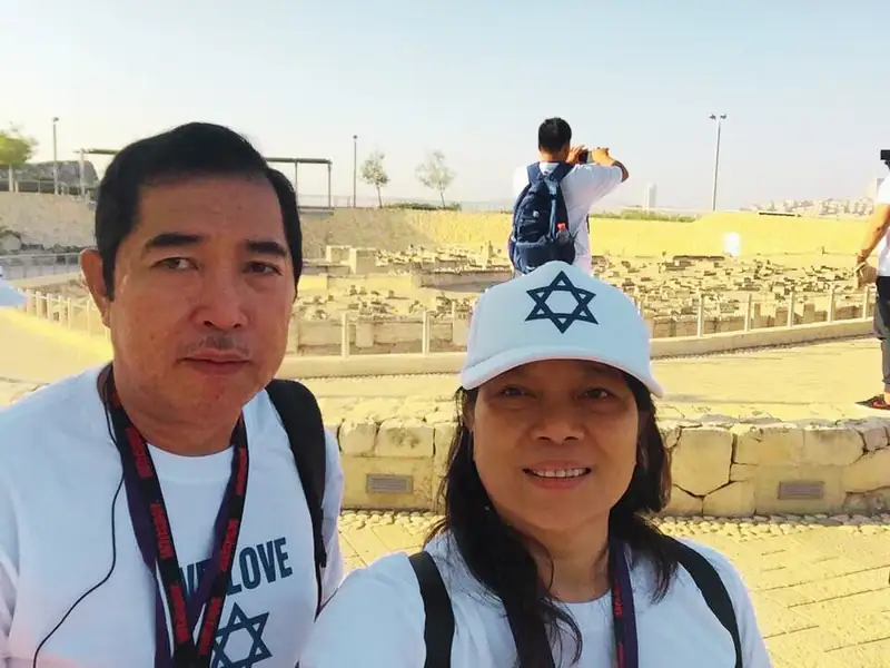 Senior Pastor Carlos Muncada Jr. and Pastor Aurora Jing Muncada in Israel, 2012