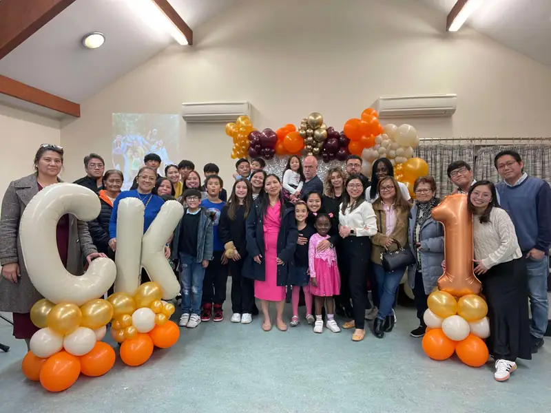 The CK United Kingdom family celebrating with CK 1 balloons