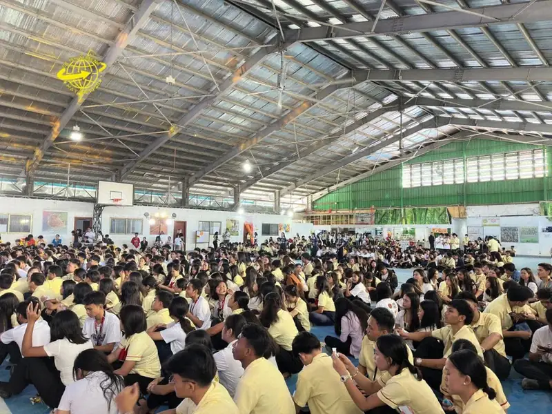 Hundreds of students at Sto. Niño Montessori School